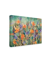 Sue Davis Summer Garden Abstract Modern Canvas Art - 20" x 25"