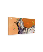 Kellie Day Zebra Orange Canvas Art