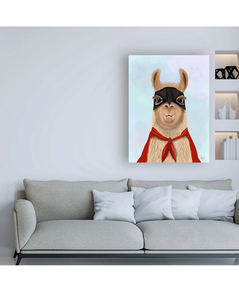 Fab Funky Super Llama Canvas Art