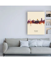 Michael Tompsett Pretoria South Africa Skyline Portrait Iii Canvas Art - 19.5" x 26"