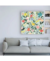 Laura Marshall Wild Garden Pattern Xid Canvas Art - 36.5" x 48"