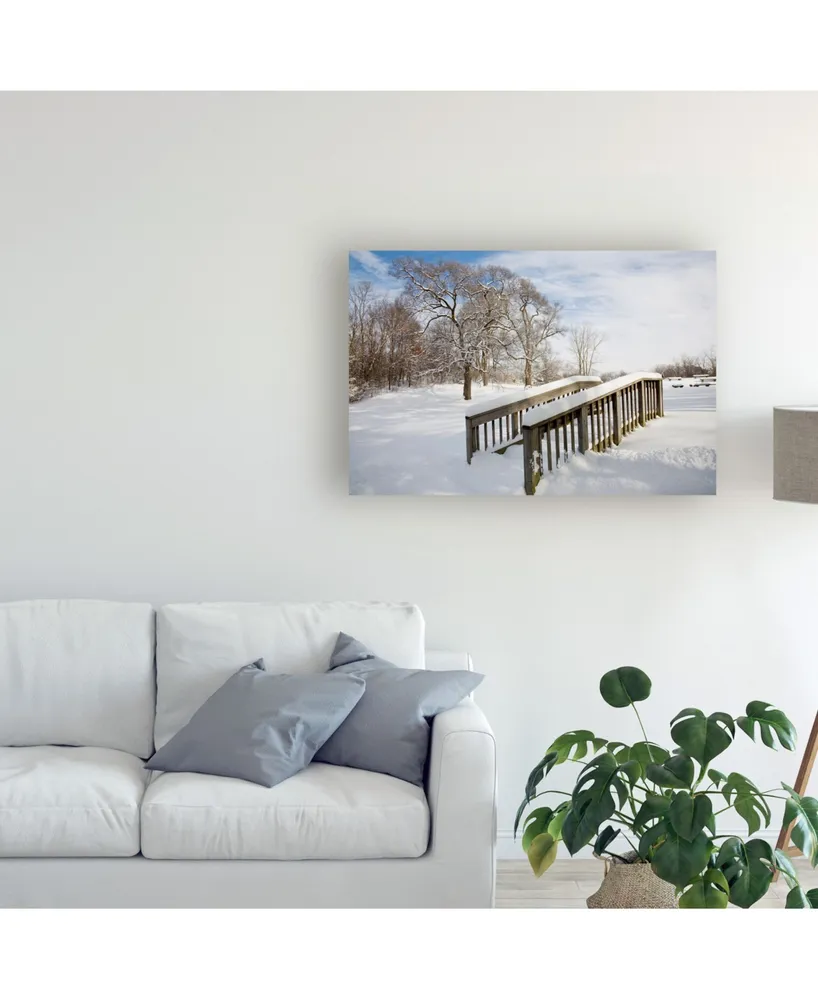 Monte Nagler Snow Bridge Farmington Hills Michigan Canvas Art