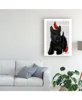 Fab Funky Scottish Terrier and Birds Canvas Art - 19.5" x 26"