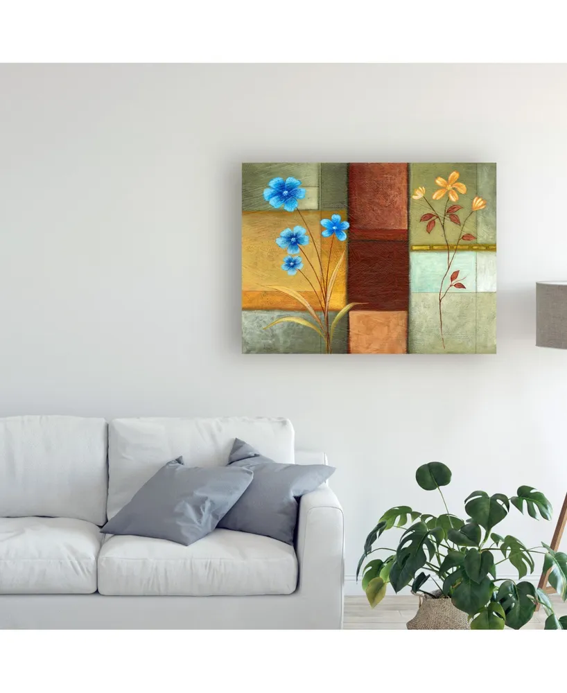 Pablo Esteban Blue Left, Orange Right Canvas Art