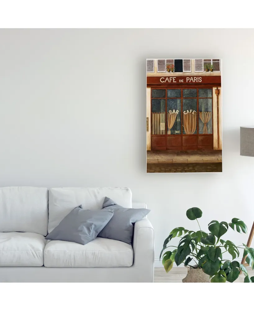 Pablo Esteban Red Cafe Street Canvas Art