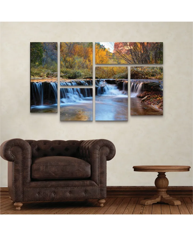 Pierre Leclerc Zion Autumn Multi Panel Art Set 6 Piece - 49" x 19"