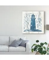 Courtney Prahl Nautical Collage I on White Wood Canvas Art - 27" x 33"