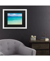 Pierre Leclerc Blue Beach Maui Matted Framed Art - 20" x 25"