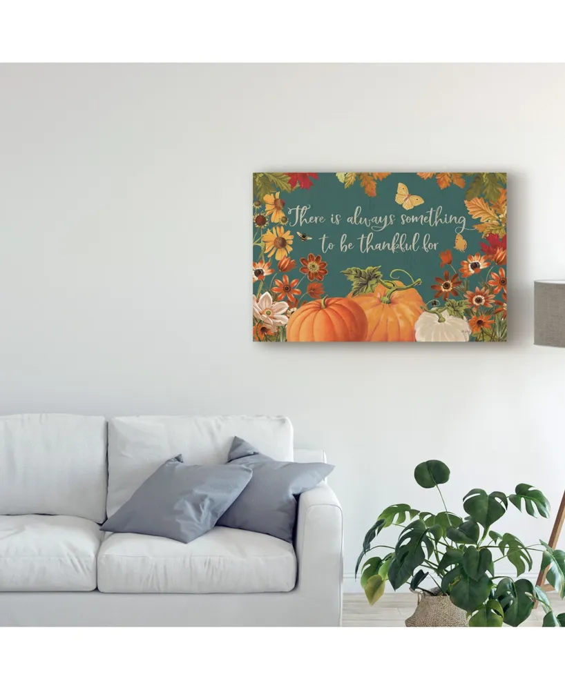 Katie Pertiet Fall Garden I Teal Canvas Art