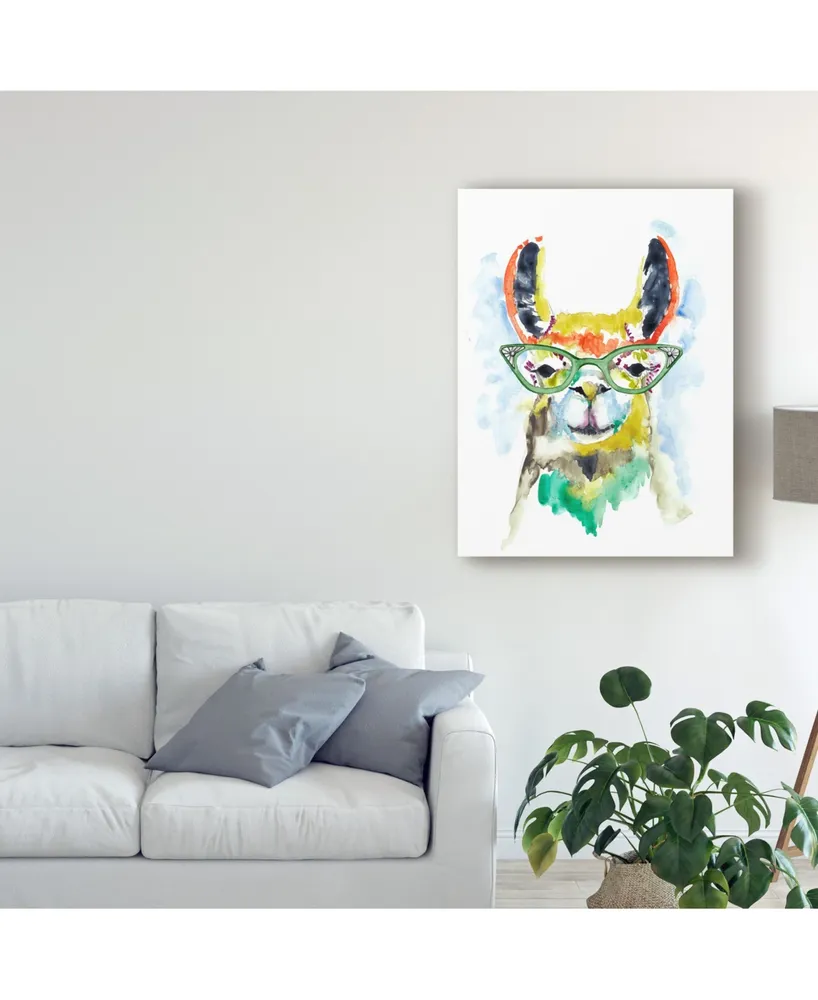 Jennifer Goldberger Smarty Pants Llama Canvas Art