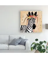 Victoria Borges Klimt Zebra I Canvas Art - 15" x 20"