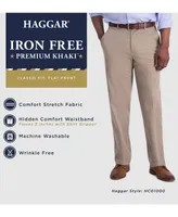 Haggar Men's Iron Free Premium Khaki Classic-Fit Flat-Front Pant