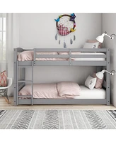 Dorel Living Wade Twin Floor Bunk Bed