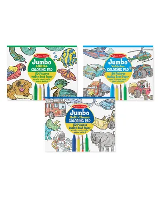 Melissa and Doug Coloring Pad Bundle - Animals, Vehicles and Multi