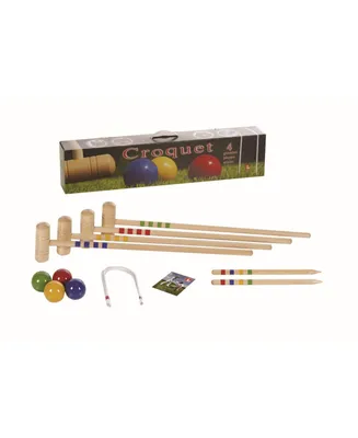 Londero 4 Player Croquet Solid Beechwood Outdoor Game Set