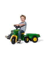 Rolly Toys John Deere 3 Wheel Trike Pedal Tractor with Removable Hauling Trailer