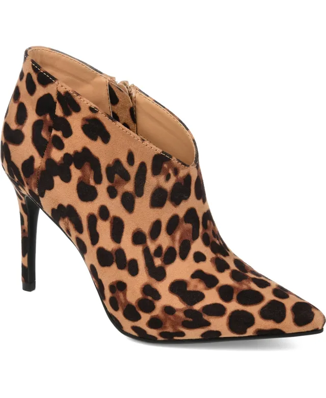 macy's leopard print booties