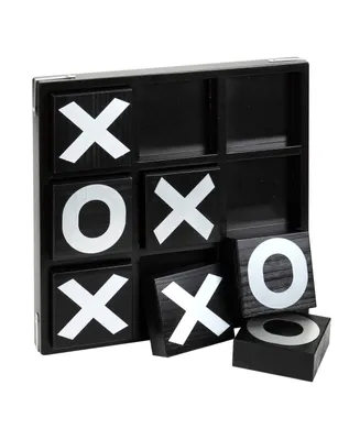 Hathaway Vintage Wooden Tic Tac Toe Set with Board, 9 Pieces