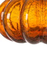 Glitzhome Crackle Glass Pumpkin