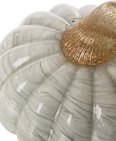 Glitzhome Small Short Glass Pumpkin