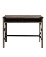 Walker Edison Farmhouse Metal and Wood Desk