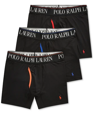 Polo Ralph Lauren Men's 3-Pack 4-d Flex Cool Microfiber Boxer Briefs