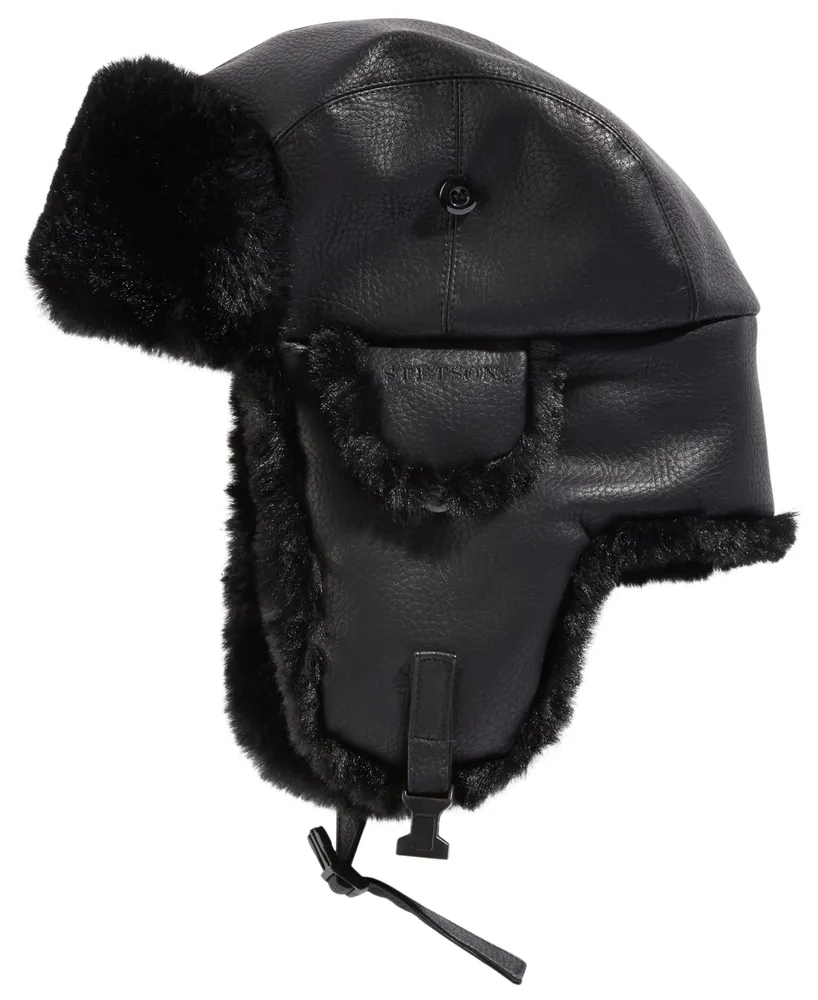 Stetson Men's Faux-Leather Trapper Hat