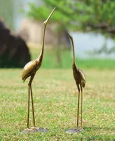 Spi Home Crane Sculpture, Pair