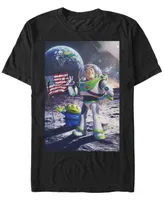 Disney Pixar Men's Toy Story Buzz Moon Landing Short Sleeve T-Shirt