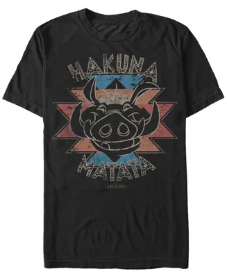 Disney Men's Lion King Pumbaa Hakuna Matata Short Sleeve T-Shirt