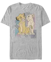 Disney Men's The Lion King Simba and Nala Nostalgia Short Sleeve T-Shirt