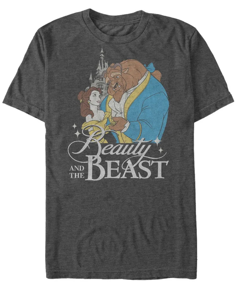 Disney Men's Beauty and The Beast Classic Movie Cover Short Sleeve T-Shirt