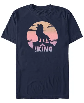 Disney Men's The Lion King Live Action Sunset Pride Rock Poster Short Sleeve T-Shirt