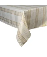 Design Imports Metallic Plaid Tablecloth
