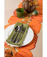 Design Imports Embroidered Pumpkins Table Runner