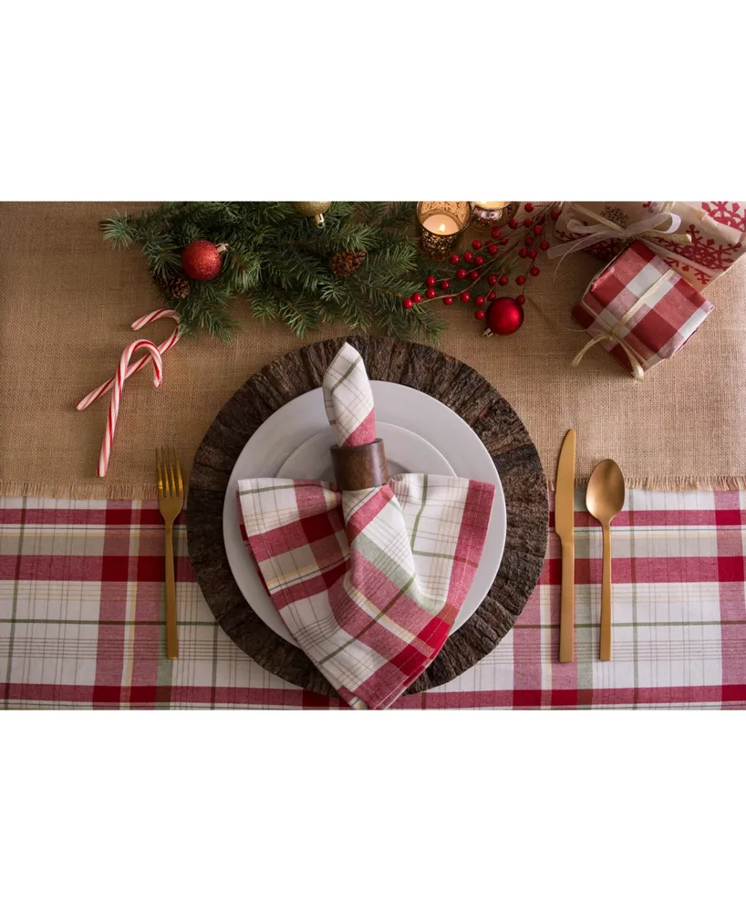 Design Imports Orchard Plaid Napkin Set