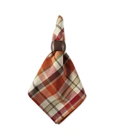 Design Imports Pumpkin Spice Plaid Napkin, Set of 6