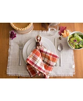 Design Imports Pumpkin Spice Plaid Napkin, Set of 6