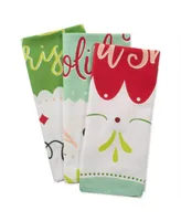 Design Imports Assorted Winter Wishes Holiday Printed Dishtowel Set