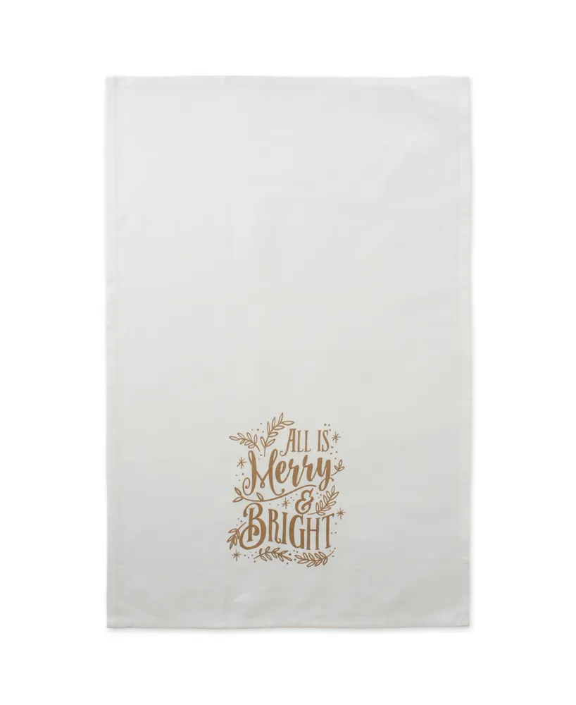 Design Imports Assorted Merry Bright Christmas Printed Dishtowel Set
