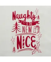 Design Imports Assorted Naughty Nice Holiday Printed Dishtowel Set