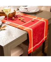 Design Imports Harvest Wheat Jacquard Table Runner