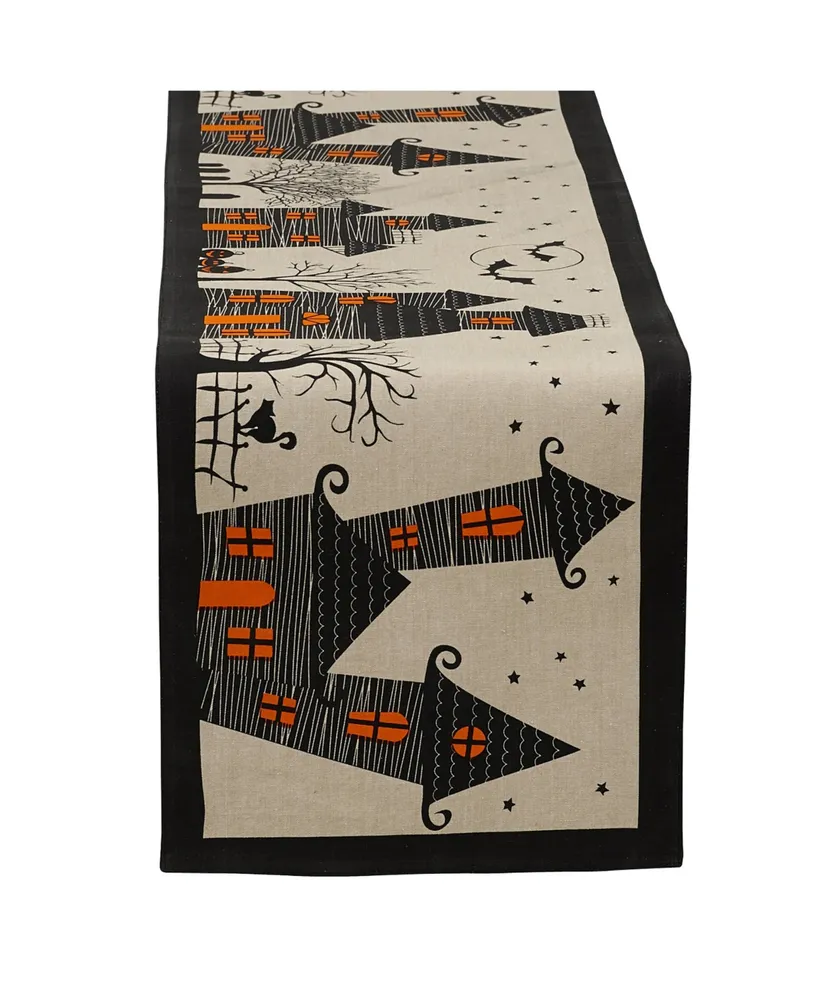 Design Imports Haunted House Table Runner