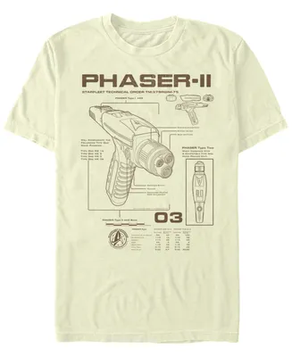 Star Trek Men's Discovery Phaser Schematic Short Sleeve T-Shirt