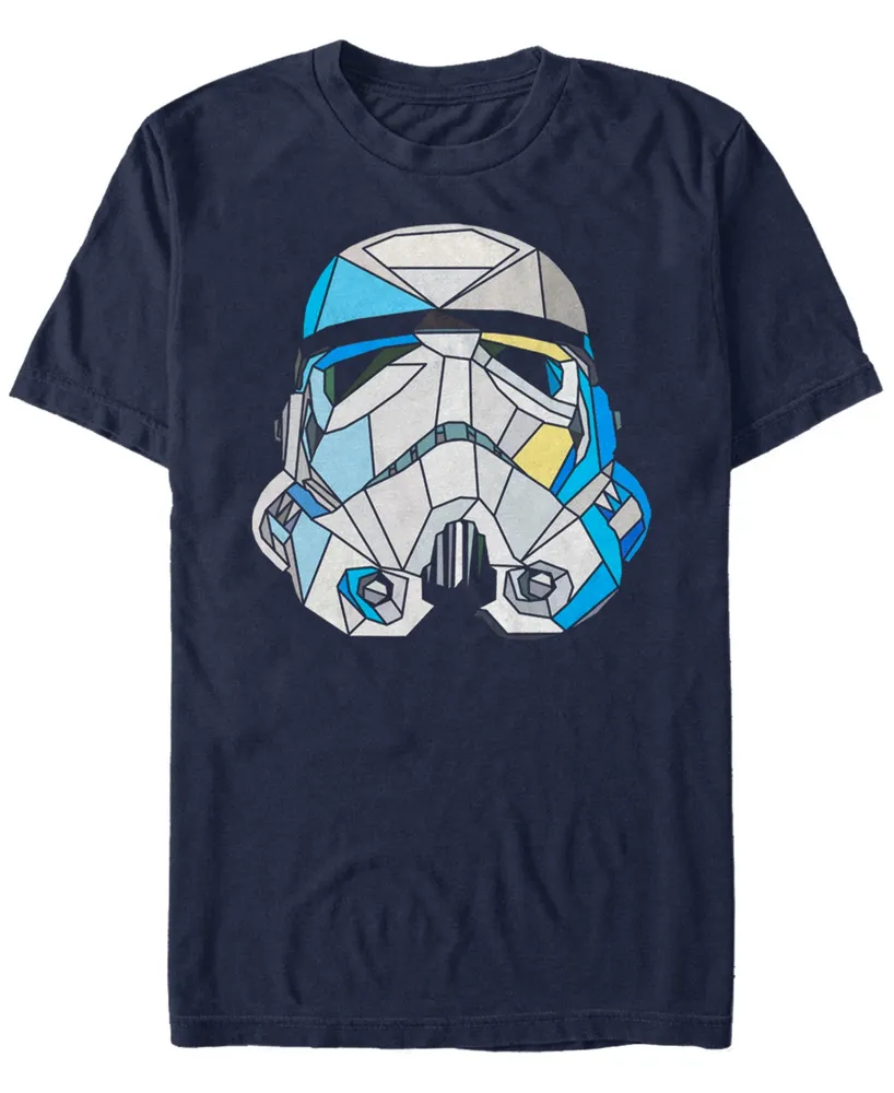 Star Wars Men's Classic Stained-Glass Stormtrooper Helmet Short Sleeve T-Shirt