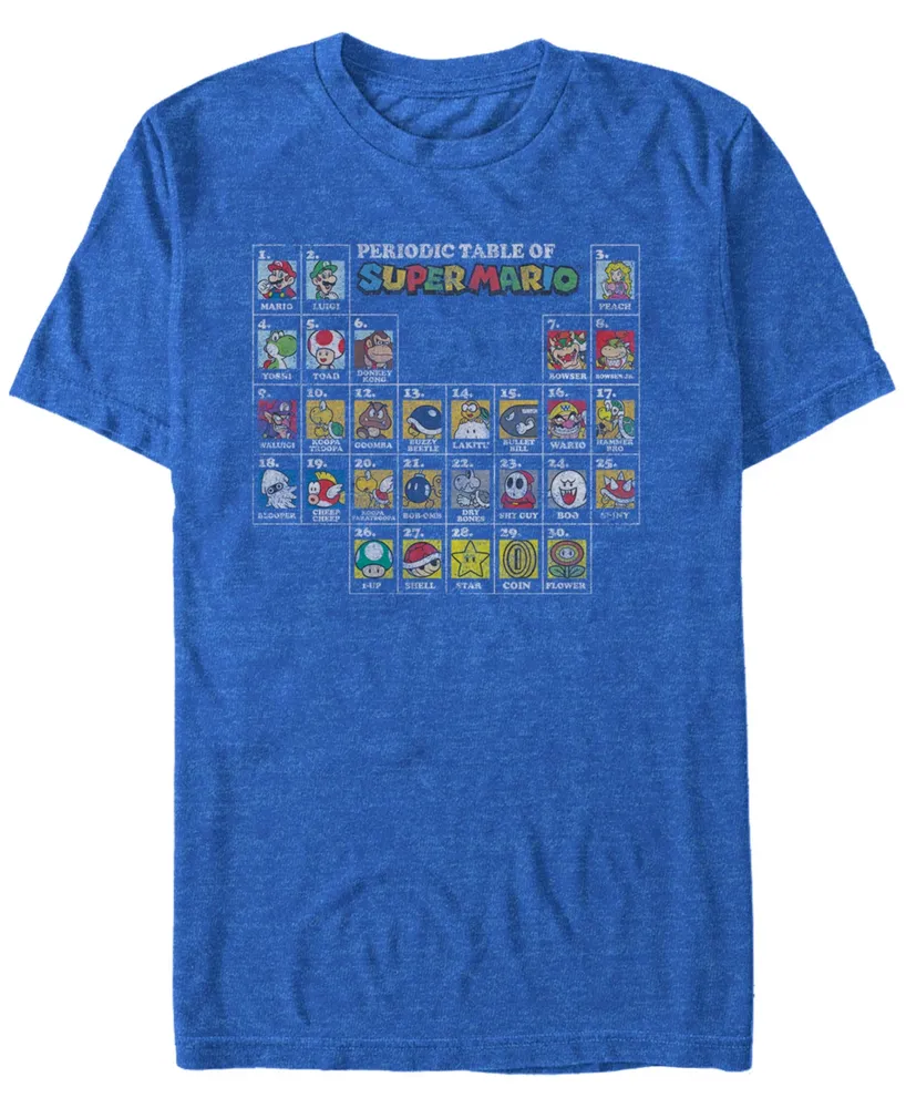 Nintendo Men's Super Mario The Periodic Table Short Sleeve T-Shirt
