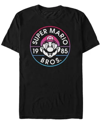 Nintendo Men's Super Mario Gradient Logo Short Sleeve T-Shirt