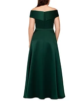 Xscape Plus Size Off-The-Shoulder Gown