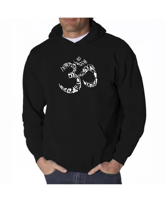 La Pop Art Men's Word Hooded Sweatshirt - Om Symbol
