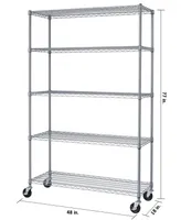 Trinity 5-Tier Outdoor Wire Shelving Rack with Nsf Includes Wheels